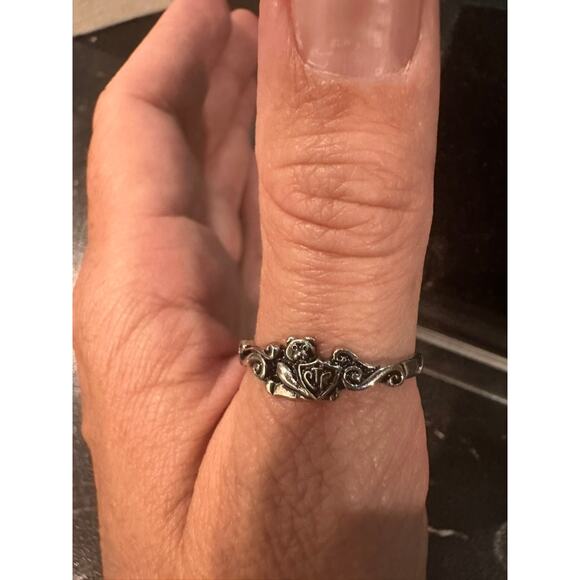 NWT Adorable Teddy Bear Stainless Steel Stackable Band with Swirl Accent Size 10 - Picture 1 of 5